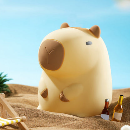 Cute Capybara Night Light Cute Cartoon Silicone Creative Bedside Sleep Night Lamp Room Decor Birthday Christmas Gift